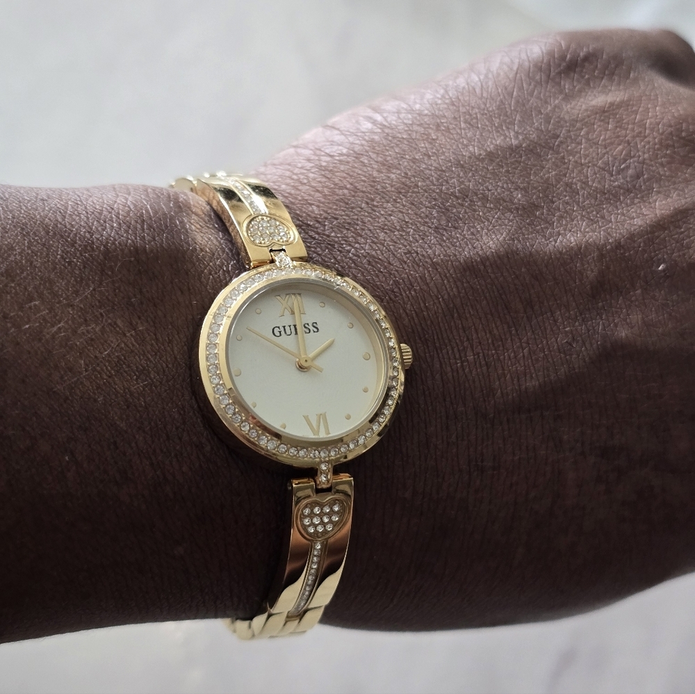 Women's Analog Gold-Tone Stainless Steel Watch 27mm Women New - Picture 5 of 10